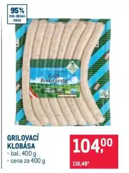 Makro Grilovací klobása nabídka