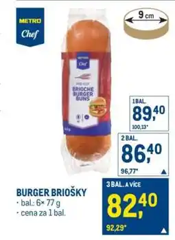 Makro BURGER BRIOŠKY nabídka