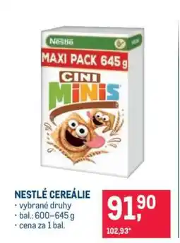 Makro Nestlé cereálie nabídka