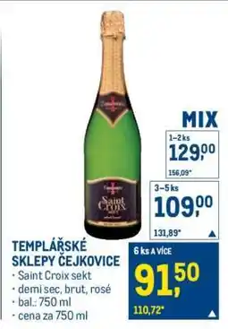 Makro Templářské sklepy Čejkovice nabídka