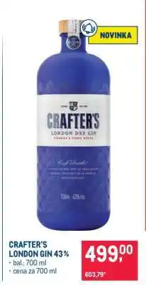 Makro CRAFTER'S LONDON GIN 43% nabídka