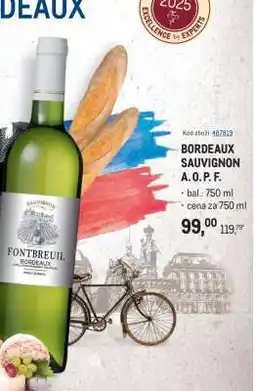 Makro BORDEAUX SAUVIGNON A.O.P. F nabídka