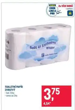 Makro Toaletní papír 3vrstvý nabídka