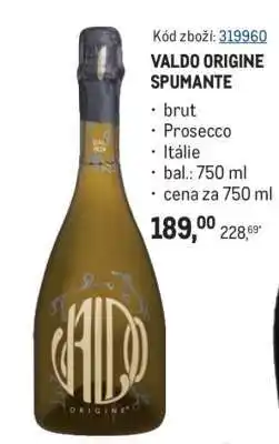 Makro VALDO ORIGINE SPUMANTE nabídka