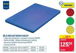 Makro BÍLÁ KRÁJECÍ DESKA HACCP nabídka