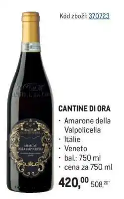 Makro Cantine di Ora nabídka