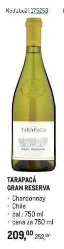 Makro Tarapacá Gran Reserva nabídka