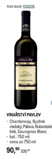 Makro Vinařství Pavlov nabídka