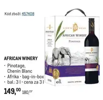 Makro African Winery nabídka