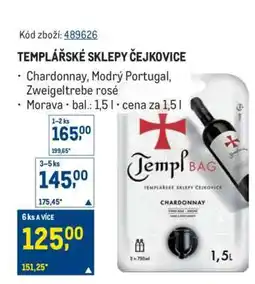 Makro Templářské sklepy Čejkovice nabídka