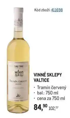 Makro Vinné sklepy Valtice nabídka