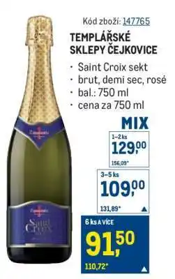 Makro Templářské sklepy Čejkovice nabídka