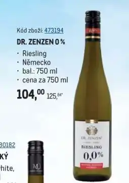 Makro DR. ZENZEN 0 % nabídka