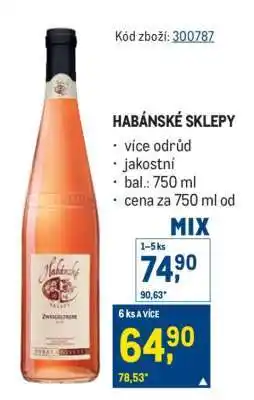 Makro Habánské sklepy nabídka