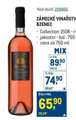Makro Zámecké vinařství Bzenec nabídka