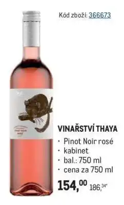 Makro Vinařství Thaya nabídka