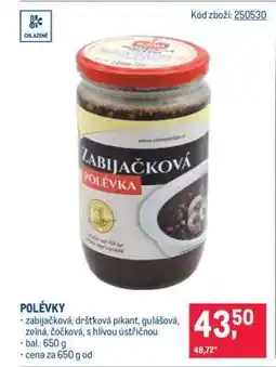 Makro Polévky nabídka