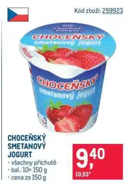 Makro Choceňský smetanový jogurt nabídka