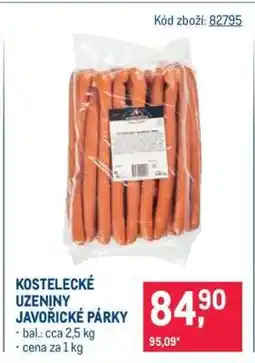 Makro KOSTELECKÉ UZENINY JAVOŘICKÉ PÁRKY nabídka
