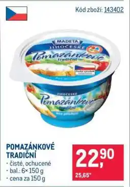 Makro Pomazánkové tradiční nabídka