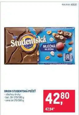 Makro Orion Studentská pečeť nabídka