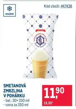 Makro SMETANOVÁ ZMRZLINA V POHÁRKU nabídka