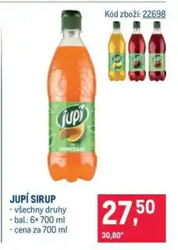 Makro Jupí sirup nabídka