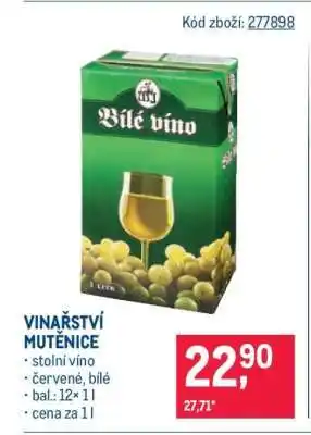 Makro Vinařství Mutěnice nabídka