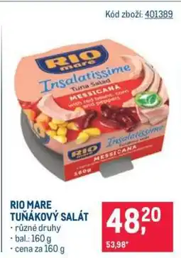 Makro RIO MARE Tuňákový salát nabídka