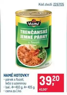 Makro Hamé hotovky nabídka