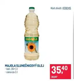 Makro Majola Slunečnicový olej nabídka