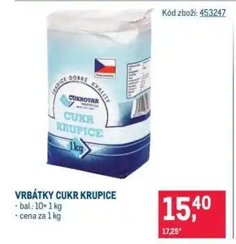 Makro VRBÁTKY CUKR KRUPICE nabídka