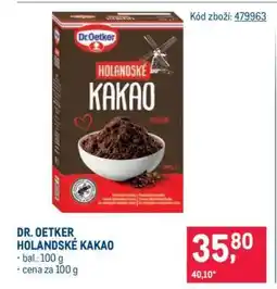 Makro Dr. Oetker Holandské kakao nabídka