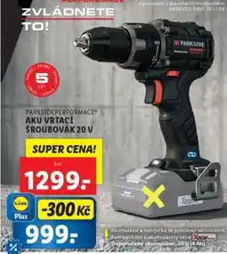 Lidl PARKSIDEPERFORMANCE AKU VRTAČÍ ŠROUBOVÁK 20 V nabídka