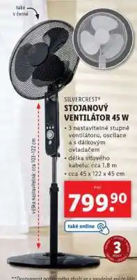 Lidl SILVERCREST STOJANOVÝ VENTILÁTOR 45 W nabídka
