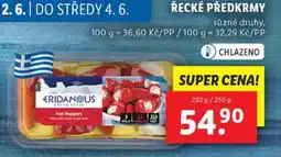 Lidl ŘECKÉ PŘEDKRMY nabídka