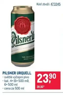 Makro PILSNER URQUELL nabídka