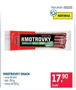 Makro Kmotrovky snack nabídka