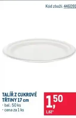 Makro Talíř z cukrové třtiny nabídka