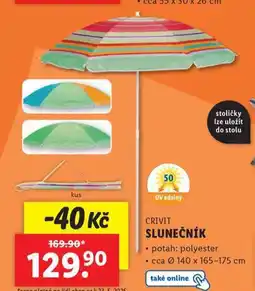 Lidl Slunečník nabídka