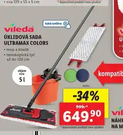 Lidl Vileda úklidová sada ultramax colors nabídka