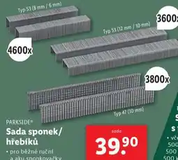 Lidl Sada sponek / hřebíků nabídka