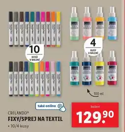 Lidl Fixy / sprej na textil nabídka