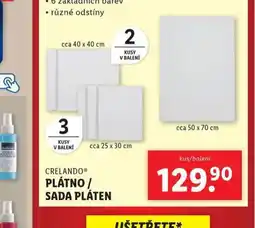 Lidl Plátno / sada pláten nabídka