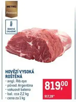 Makro Hovězí vysoká roštěná nabídka
