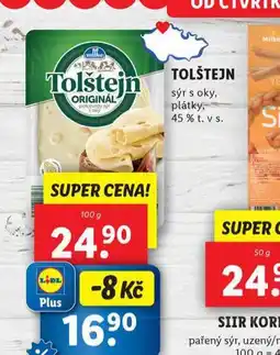 Lidl Tolštejn sýr s oky nabídka