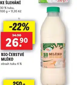 Lidl Bio čerstvé mléko 4% nabídka