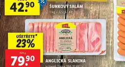 Lidl Anglická slanina nabídka