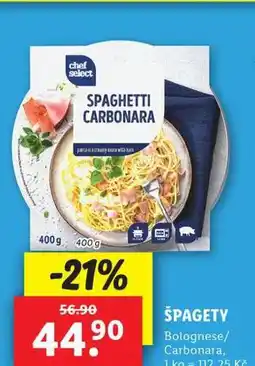 Lidl Špagety nabídka