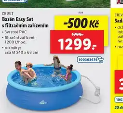 Lidl Bazén easy set s filtračním zařízením nabídka